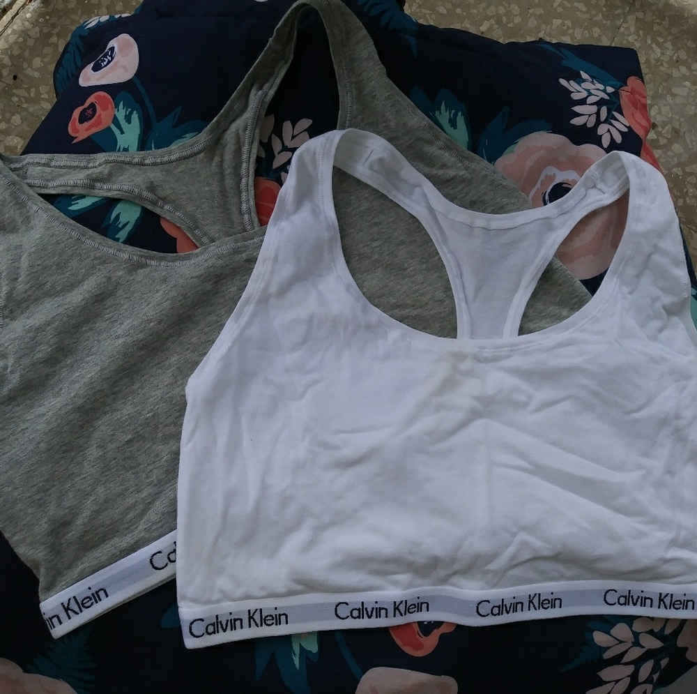 2 Calvin Klein modern cotton bralette
